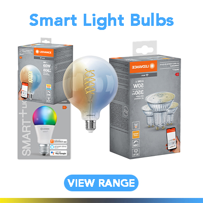 Smart Light Bulbs Picture of a variety of smart light bulbs
