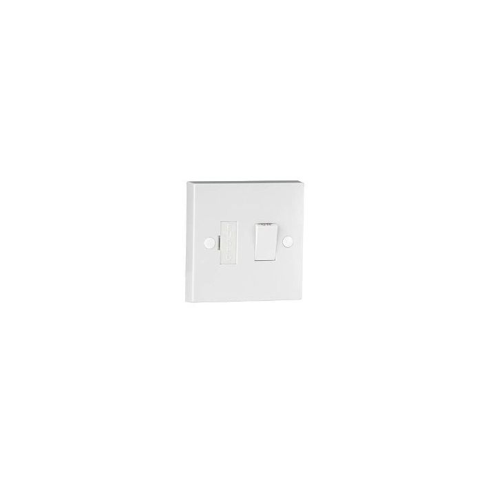 ML Knightsbridge SN6300 (10 PACK) Square Edge White Plastic Switched Fused Connection Spur Unit 13A
