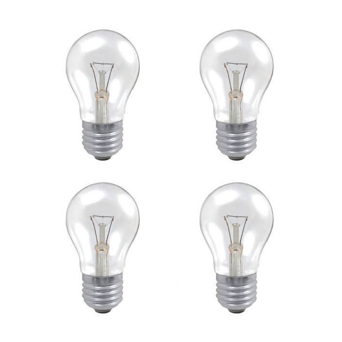 40W ES CLEAR GLS 230V PACK OF 4