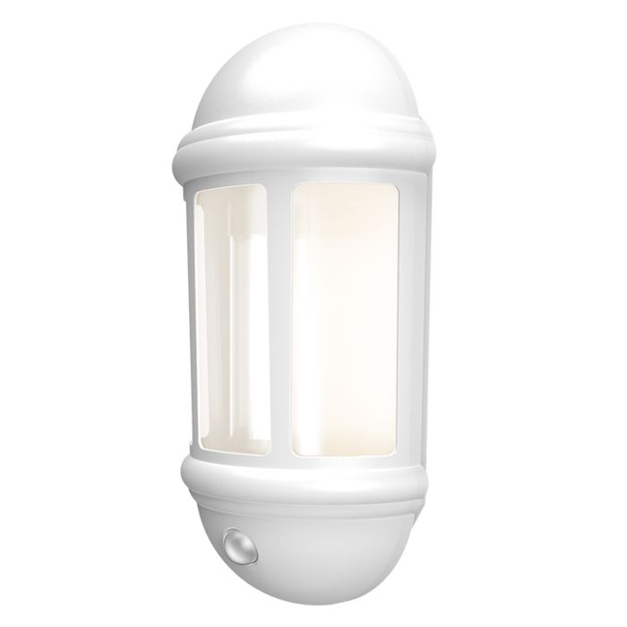 ANSELL LATINA LED HALF LANTERN WITH PIR 8W WHITE