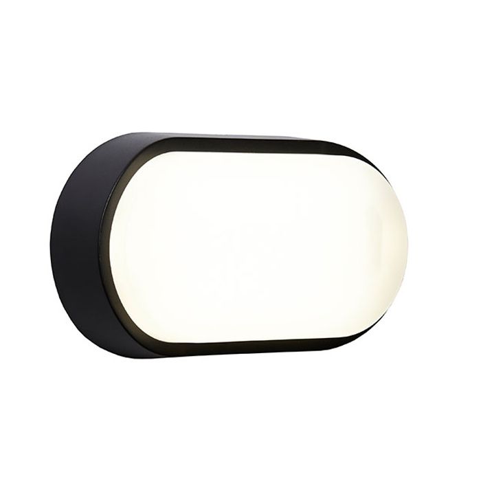 Ansell Helder 12.5W Black LED Oval CCT Bulkhead 14W