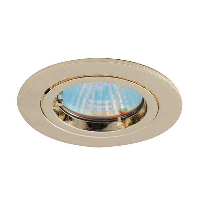 Ansell Twistlock GU10 50W Die-Cast Downlight Brass
