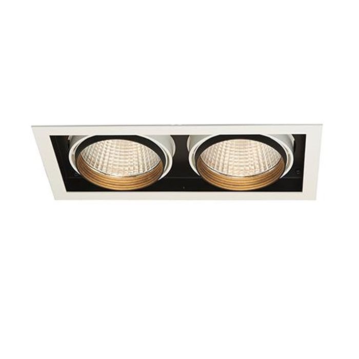 Ansell Unity Rectangular LED Downlight Cool White 2 x 37w WhiteÂ