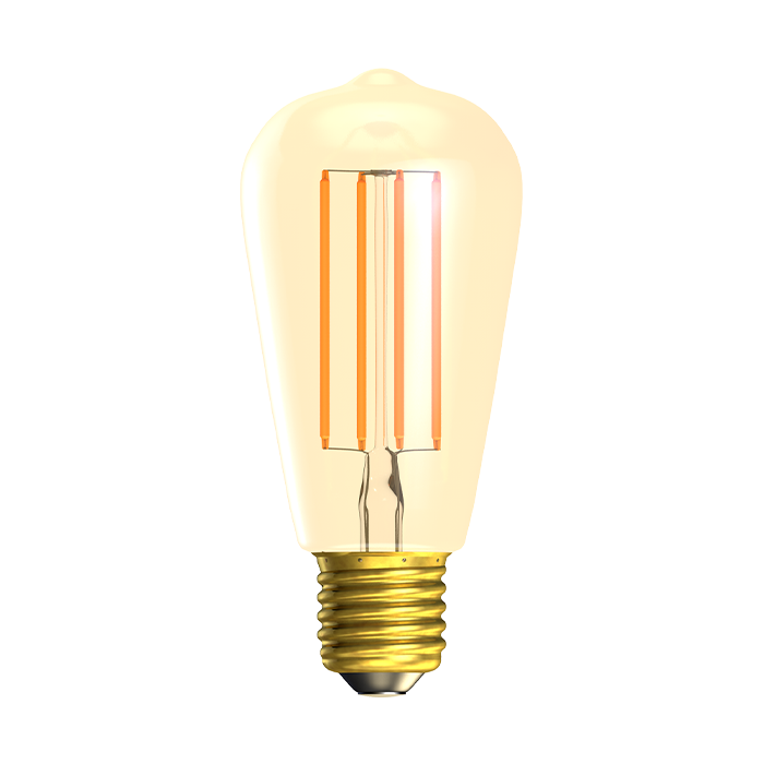 Bell 3.3W Dimmable LED Vintage Amber Squirrel Cage (ST64) ES 2200K 