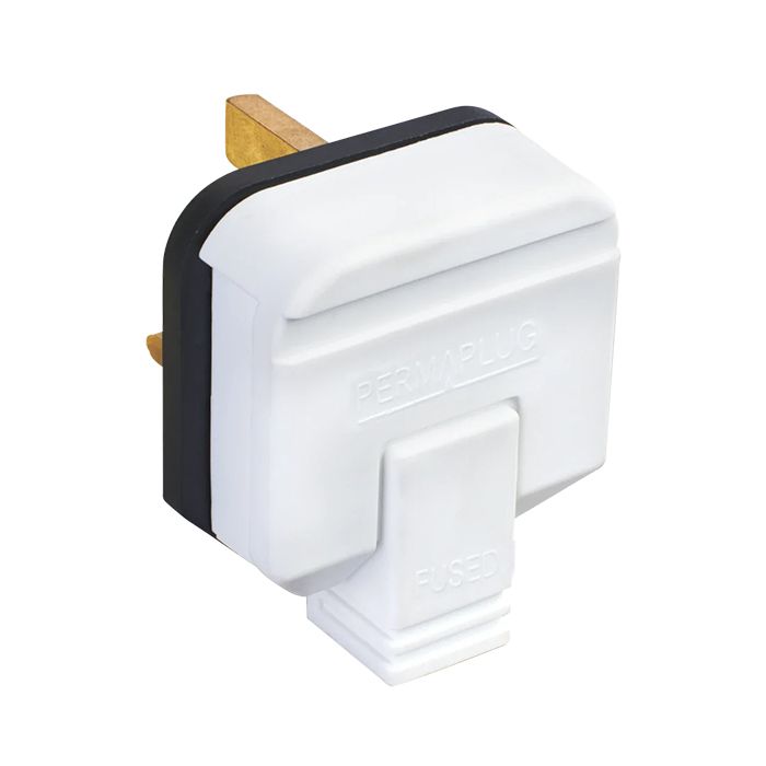 BG Permaplug Heavy Duty 13 Amp Plug White
