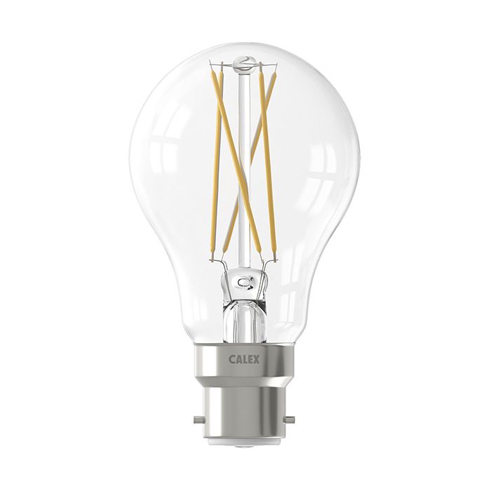 Calex Smart LED Filament Clear GLS lamp A60 B22 7W 1800-3000K