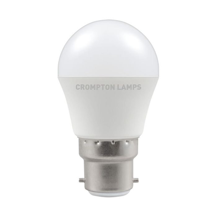 Crompton 11496 LED Round Thermal Plastic Opal 5.5W 2700K BC-B22d