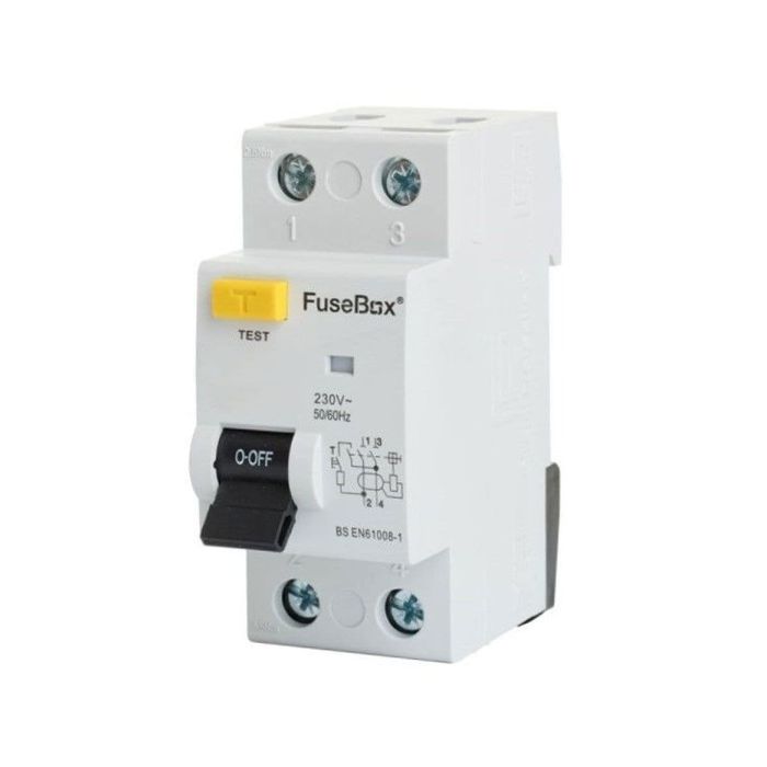 FuseBox 100A 2 Pole Type A RCD