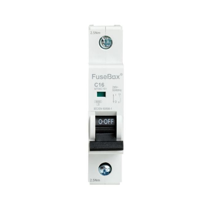 FuseBox 16A 1 Pole C Curve MCB