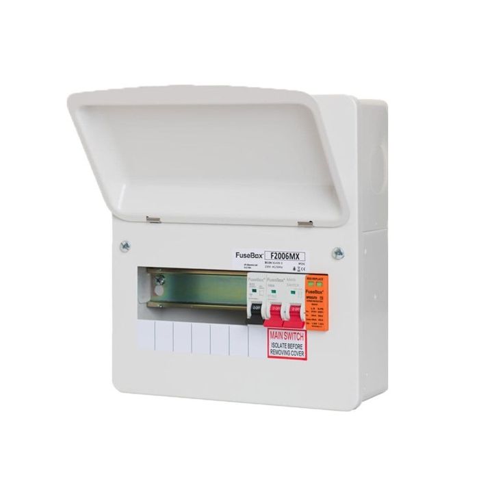 FuseBox 6 Way RCBO Consumer Unit SPD