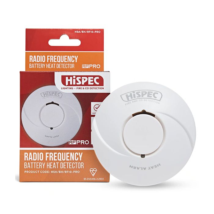 HiSPEC RF Linkable Heat Detector with 10 Year Sealed Lithium Battery 