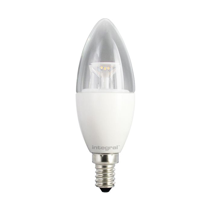 Integral LED 6.5W Candle SES (E14) 5000K Clear Finish