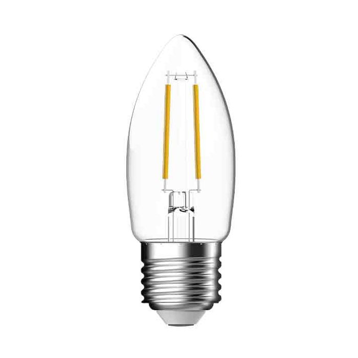 Megaman LED E27 Clear Filament Dimmable Candle 4.2W Warm White