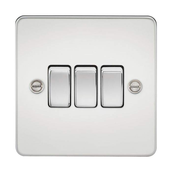MLA Flat Plate Polished Chrome 3G Two Way Switch