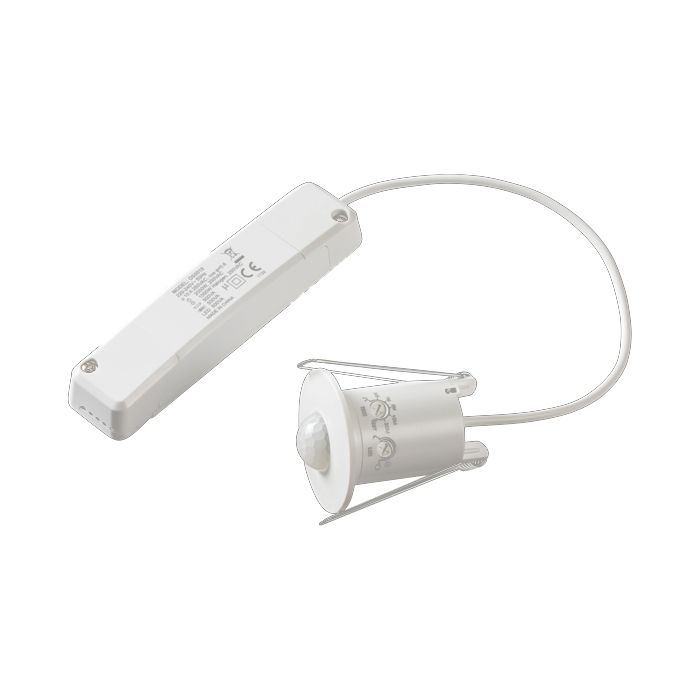 MLA Knightsbridge OS0019 White Recess Mounted Mini PIR Sensor with Power Module 360deg 8m IP20