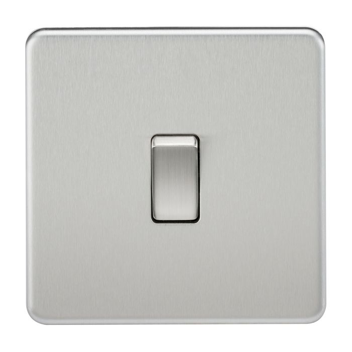 MLA Screwless 10AX 1G 2-Way Switch - Brushed Chrome