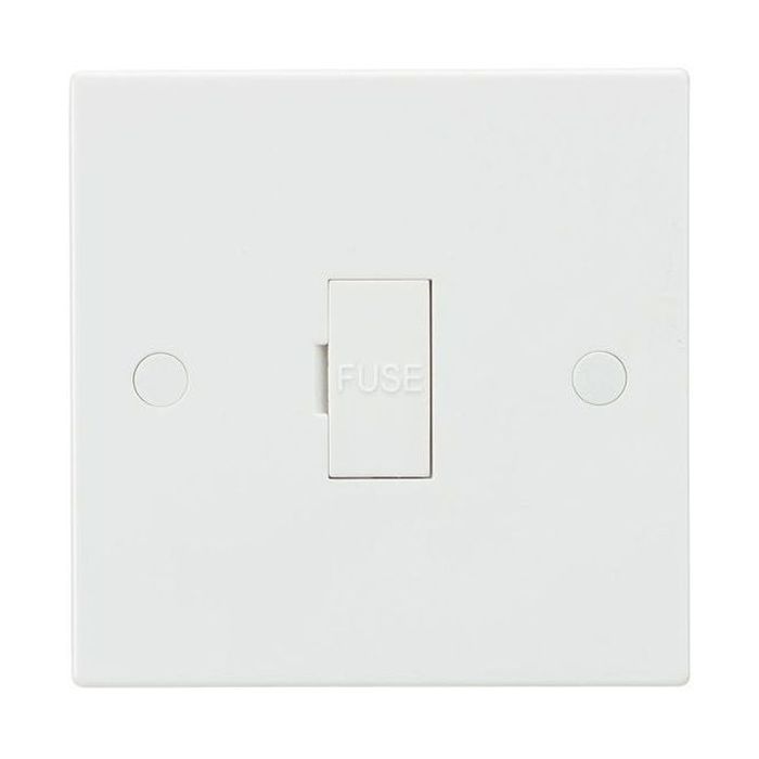 MLA Knightsbridge SN6000N Square Edge White Plastic Unswitched Fused Connection Spur Unit 13A