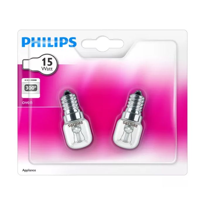 Philips 15W SES Oven Light 300 Twin Pack
