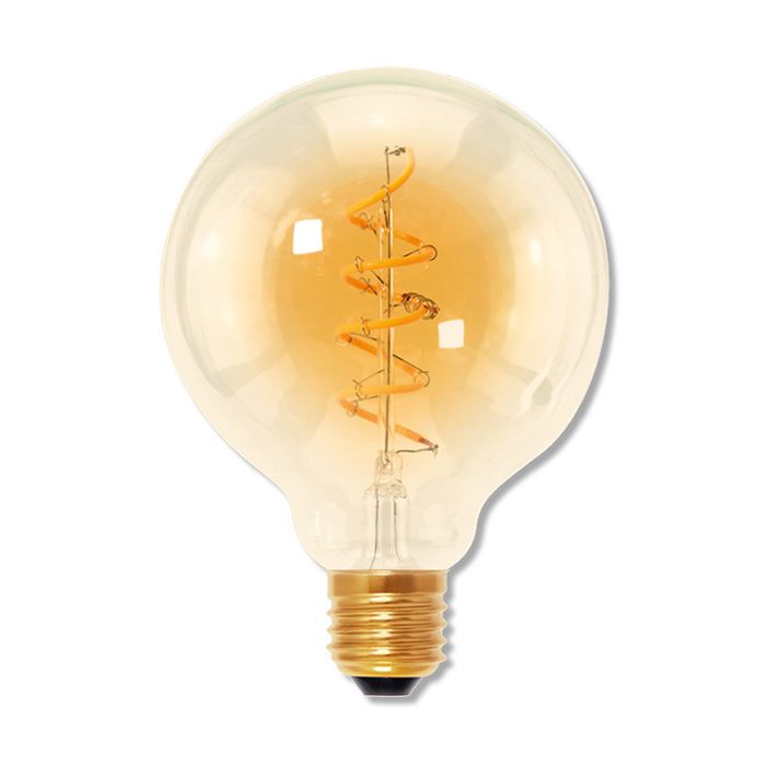 Segula50536 Design Line LED Globe 95 Curved Spiral Gold 4W-15W E27 2000k