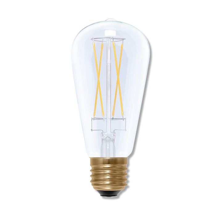 SegulaLED 50298 6w Rustica Long Style Clear ST64 E27 400lm 2200K Dimmable