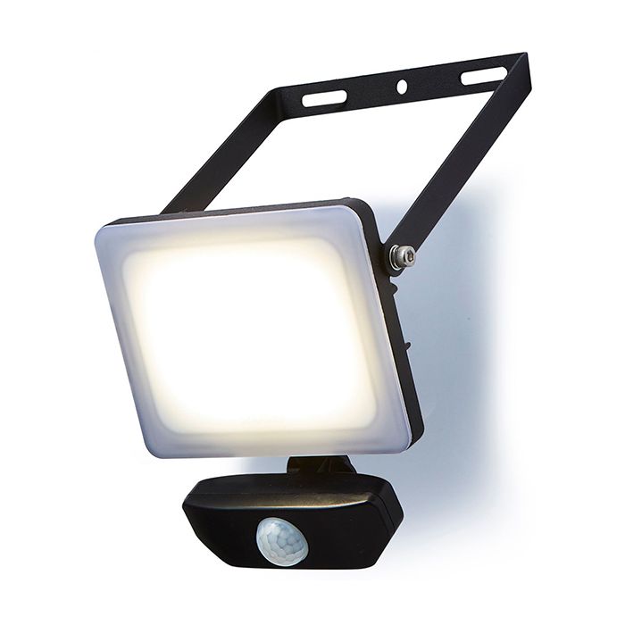 Stanley 20W Frosted LED Floodlight with PIR