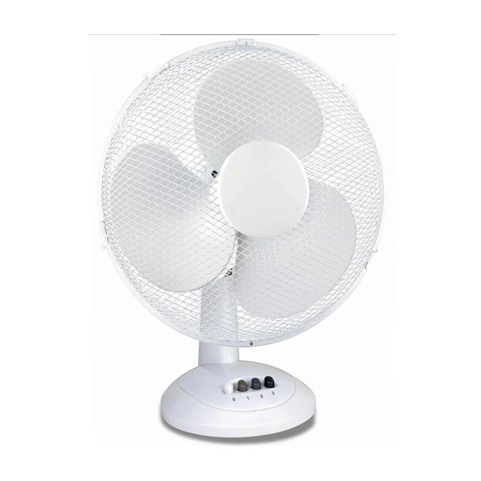 Status 16 Inch Oscillating Desk Fan - White