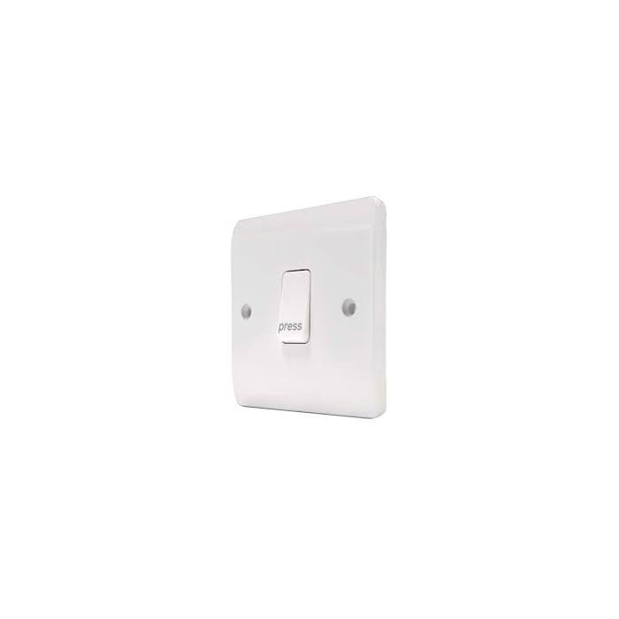 MK K4878P WHITE 1 Gang 2 Way Press Switch