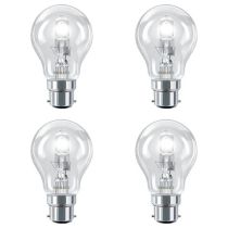 42W B22 A55 Philips EcoClassic 30 Halogen GLS - 4 PACK