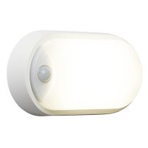 Ansell Helder 13W White CCT LED Oval PIR Bulkhead