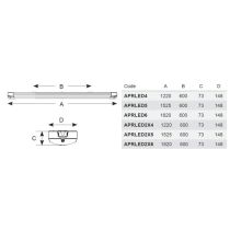 Ansell Proline LED Surface Linear 36w White Integral Microwave Sensor 