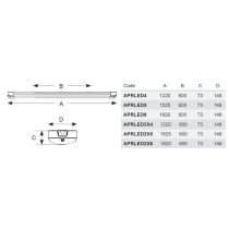 Ansell Proline LED Surface Linear 55w White