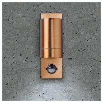 Bell Lighting Luna GU10 Fixed PIR Wall Light - IP54, Copper