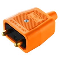 BG Permaplug 10 Amp Heavy Duty 2 Pin Connector Orange 