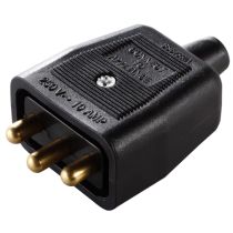 BG Permaplug 10 Amp Heavy Duty 3 Pin (With Earth) Connector Black