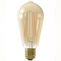 Calex 425420 6W Filament LED dimmable Rustic ST64 Lamp E27 2100K Gold