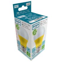 Crompton LED GLS Thermal Plastic 9W 110V B22d Cool White Opal Yellow Base