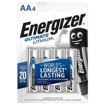 ENERGIZER LITHIUM MN1500 AA BATTERIES x 4