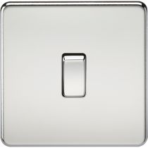 MLA Screwless 10AX 1G 2-Way Switch - Polished Chrome