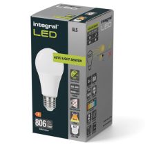 Integral Dusk till Dawn Sensor LED 8.5W GLS/A60 E27 Warm White