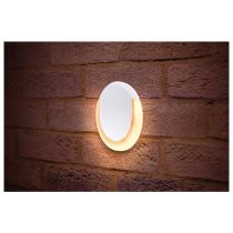 Integral LED Outdoor Lunox Mini Wall Light 8W 3000K 400lm IP54 - White