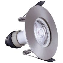Integral Evofire Satin Nickel Round Fire-Rated IP65 Downlight with GU10 Holder