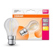 Osram LED Classic 2.8-25W Filament Golfball B22 2700K