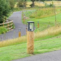 Lumena 800mm Radiata Edisol Pro-Solar Timber Path Light Silver (3000K) Warm White