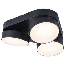 LUTEC Tripple Stanos Smart Tunable Whte Surface Mounted Spot Light - Matt Black