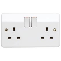 MK Logic Plus 2 Gang 13 Amp DP Switched Socket Outlet