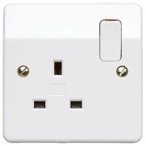 MK Logic Plus Single Double Pole Switched Socket New