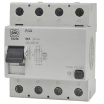 MK Sentry 6425 25A 30mA 4 pole RCD