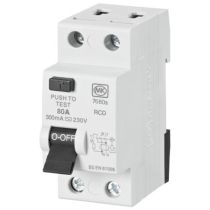 MK Sentry 7680S 80A 300mA RCD 2 Pole