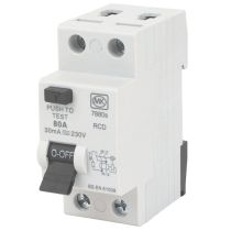 MK Sentry 7880S 80A 30mA RCD 2 Pole