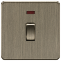 ML Accessories Antique Brass 1 Gang 20A DP Neon Screwless Switch